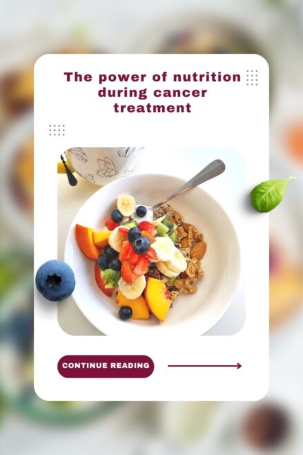 Good nutrition during cancer treatment